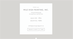 Desktop Screenshot of milehighpaintinginc.com